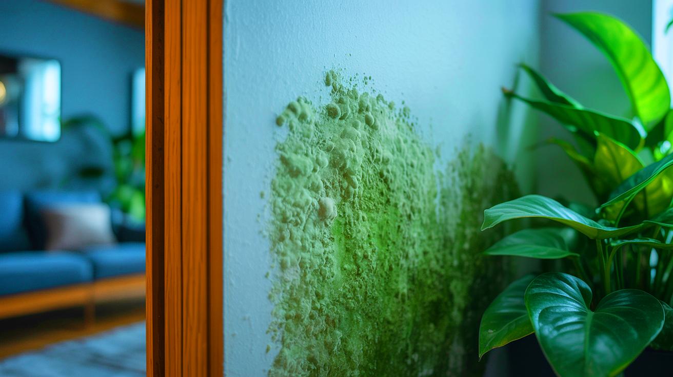 Illustration de l'astuce naturelle pour éliminer les moisissures sur les murs (généré par IA). Credit: Ideogram.