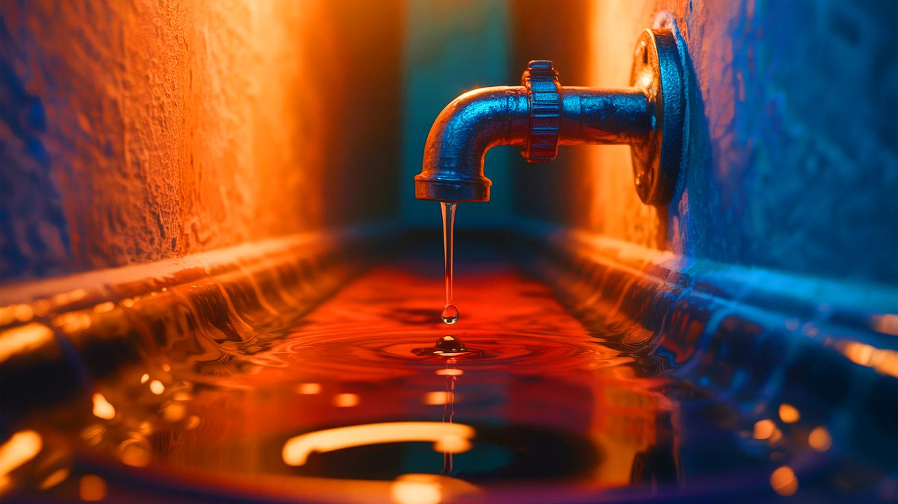 Illustration de la détection d'une fuite d'eau domestique (généré par IA). Credit: Ideogram.