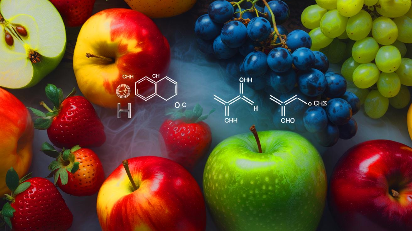 Illustration of common fruits with pesticide residues highlighted, emphasizing health and safety concerns (AI-generated). Credit: Ideogram.