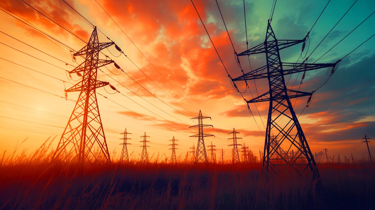 Illustration de la fragilité du réseau électrique en période de canicule (généré par IA). Credit: Ideogram.