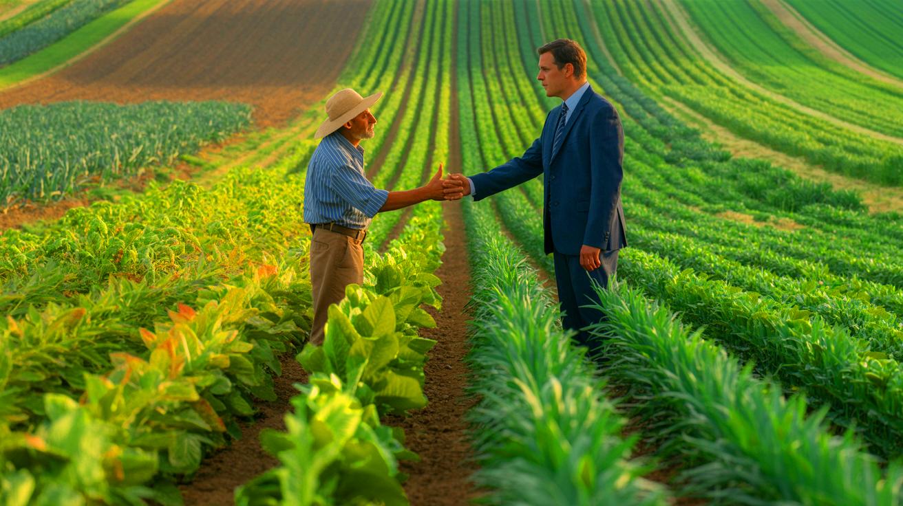 Illustration de la réforme agricole controversée et de ses impacts sur l'alimentation (généré par IA). Credit: Ideogram.