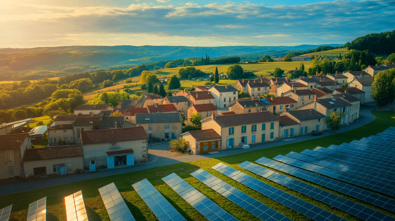 Illustration de villages français isolés confrontés aux défis énergétiques modernes (généré par IA). Credit: Ideogram.