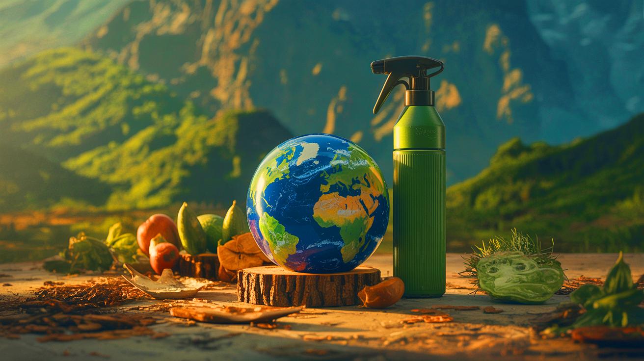 Illustration de l'impact des produits prétendument écologiques sur l'environnement (généré par IA). Credit: Ideogram.