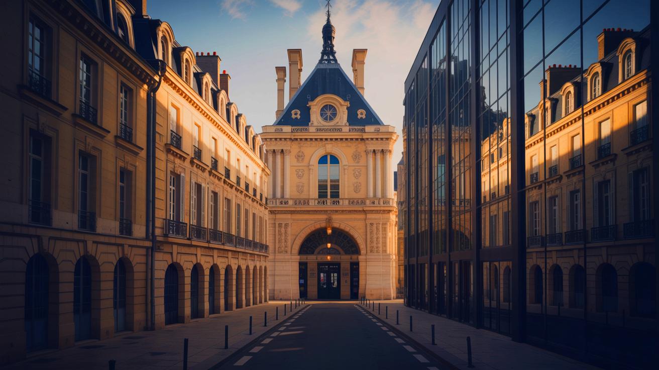Illustration de la tension entre préservation du patrimoine et modernisation en France (généré par IA). Credit: Ideogram.