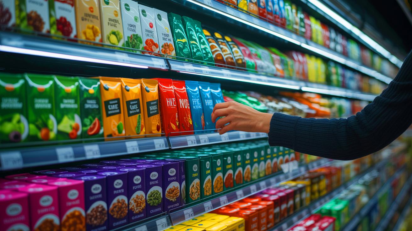 Illustration of hidden ingredients in "healthy" foods with misleading labels (AI-generated). Credit: Ideogram.
